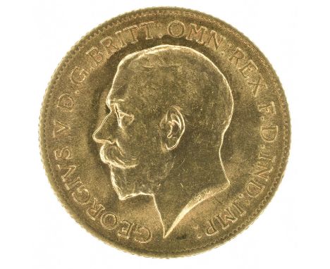 King George V, Half-Sovereign, 1912, Bare head l. R. St. George and dragon, London Mint, gold, weight 4g, S.4006, EF and two 