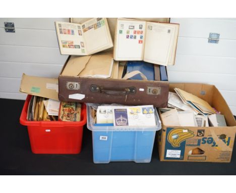 A very large collection of mixed stamps and first day covers to include British, Commonwealth and world examples, some mounte