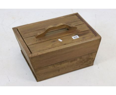 Small Pine Dough Trough with lid 