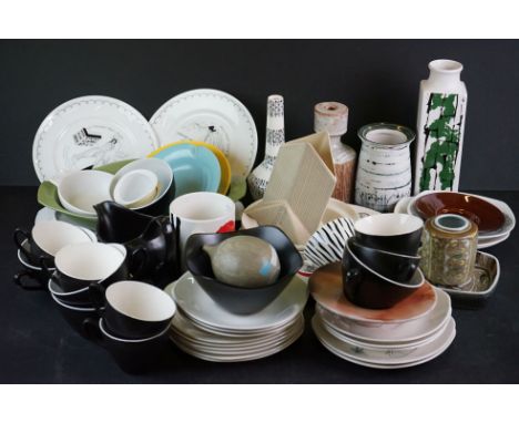 Mid 20th century Ceramics including Ridgeway's Barbecue Plate, Midwinter Nature Study, other Midwinter Tea ware, Jenny Rowlan