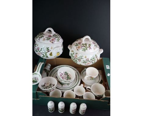 Collection of Portmeirion ' Botanic Gardens ' ceramics, to include plates, bowls, mugs, Pair of Portmeirion tureens &amp; lad