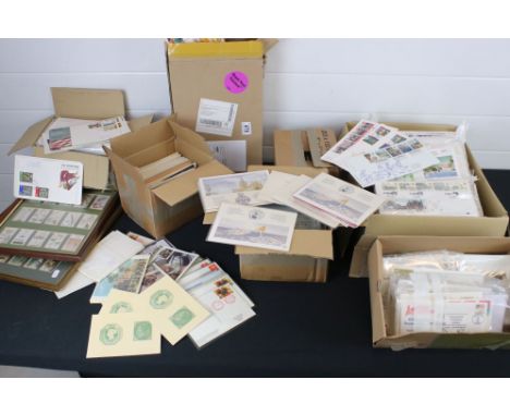 A large collection of mixed stamps and first day covers within albums together with loose examples. 