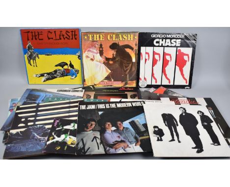 A Collection of 33 RPM Records to Include The Clash, David Bowie, The Buzzcocks, Lou Reed, The Rolling Stones, Santana, Gary 