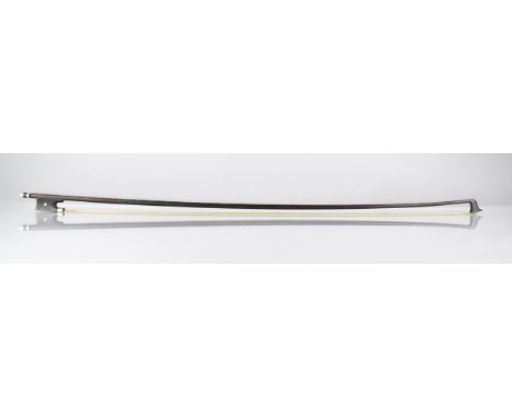A Vintage Violin Bow, The Octagonal Body with White Metal Adjuster, Ebony and Mother of Pearl Frog, Stamped Dodd, 74cm Wide