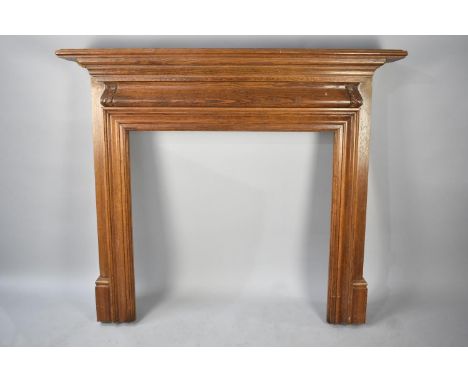 An Early/Mid Oak Fire Surround, Mantle Shelf 140cm Wide