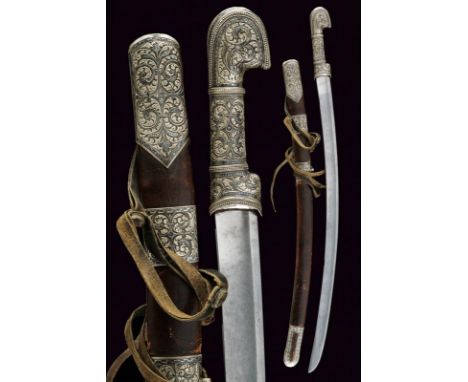 dating: 1831 provenance: Caucasia, Solid, single-edged blade, with wide fuller, the back marked 'Anno 1831' with Cyrillic cha