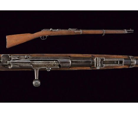 dating: 1888 provenance: Bavaria, Round, rifled, '10.95' gauge barrel, with octagonal base marked '796xx', 'L' under crown, a