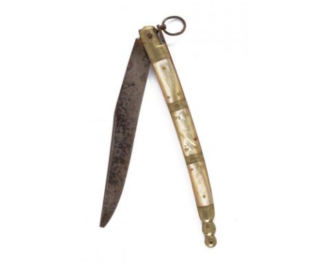 dating: first quarter of the 20th Century provenance: Chatellerault, Single-edged blade with faulty tip. White metal hilt eng