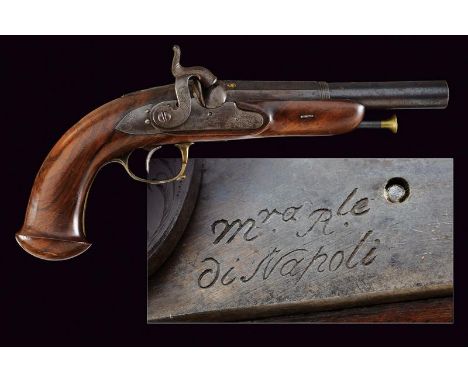 dating: Mid 19th Century provenance: Naples, Smooth, two-stage, 17 mm cal. barrel, the first octagonal part is decorated with