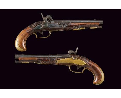 dating: late 18th Century provenance: Germany, Smooth, three-stage, 11 mm cal. barrels, octagonal at the first part and then 