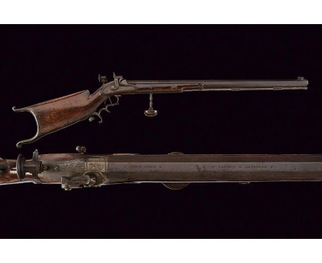 dating: Mid 19th Century provenance: Lausanne, Very heavy rifled, octagonal, 12 mm cal. barrel, signed 'VANNOD A LAUSANNE' an