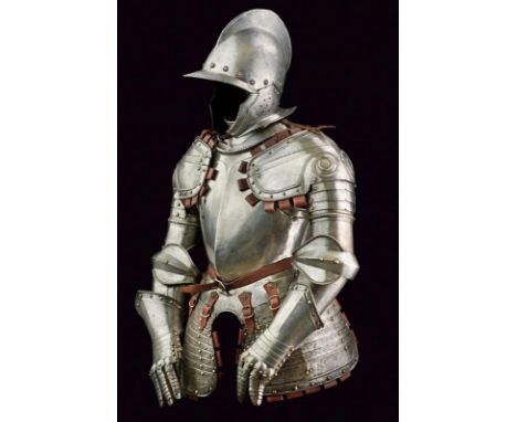dating: Late 16th Century provenance: Italy, Burgonet with skull worked in one piece, with comb of middle length and with twi