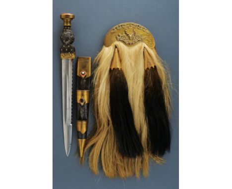 dating: first quarter of the 20th Century provenance: Scotland, Strong, straight, single-and-false-edged blade with two fulle