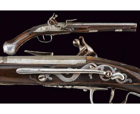 dating: 18th Century provenance: Central Europe, Smooth, three-stage barrel, 12 mm cal., octagonal at the first part, then ro