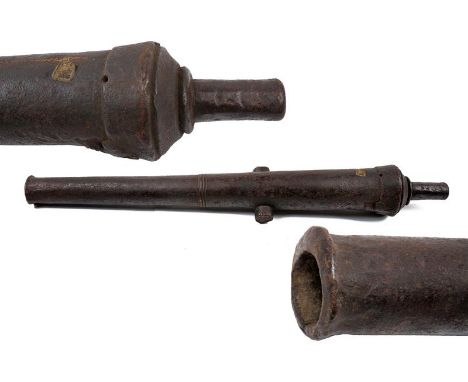 dating: 15th Century provenance: Italy, Made of iron, of cylindrical shape, slightly lowering towards the slightly bell-mouth