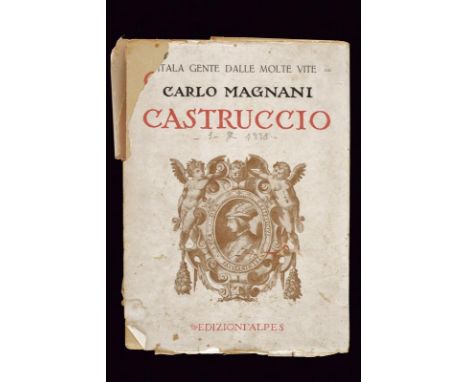 dating: 1938 provenance: Italy, The volume: 'Castruccio Castracani degli Antelminelli'; Alpes pub., Milano 1926. By Carlo Mag