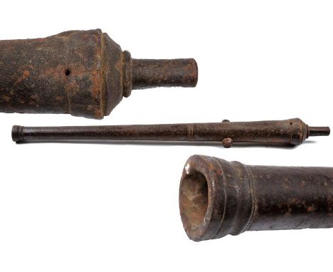 dating: 15th Century provenance: Italy, Made of iron, of cylindrical shape, slightly lowering towards the nozzle. The nozzle 