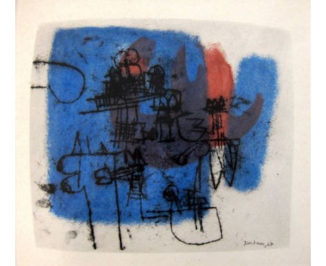 DOUGLAS PORTWAY [1922-93].  Untitled, 1967.  oil on paper.  signed.  37 x 39 cm [overall including frame 67 x 69 cm].  Proven