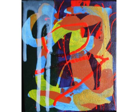 MAURICE COCKRILL R.A. [1936-2013].  Layered Suns, 2009.  oil and acrylic on canvas.  signed on reverse.  30 x 26 cm [unframed