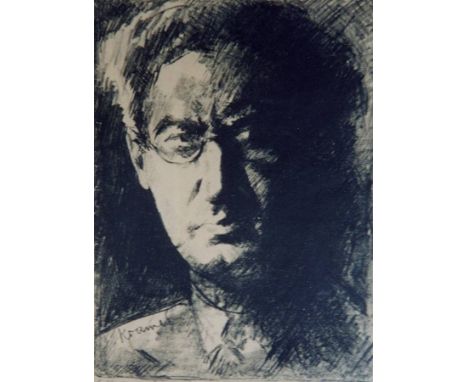 JACOB KRAMER R.A. [1892-1962]. Self Portrait, 1931. lithograph, edition c.40. Signed in pencil. 38 x 28 cm [overall including