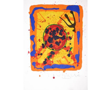 JOHN HOYLAND R.A. [1934-2011].  Day by Day, 2008.  acrylic, mixed media and ink on paper.  Signed and dated.  75 x 54 cm. Unf