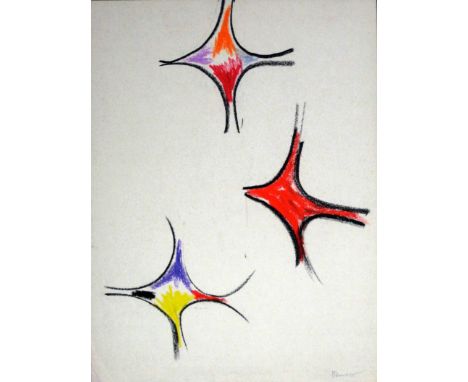 Sir TERRY FROST R.A. [1915-2003].  Study for Easter, 1965  crayon.  signed and dated.  33 x 52 cm [mounted and framed].  Stud