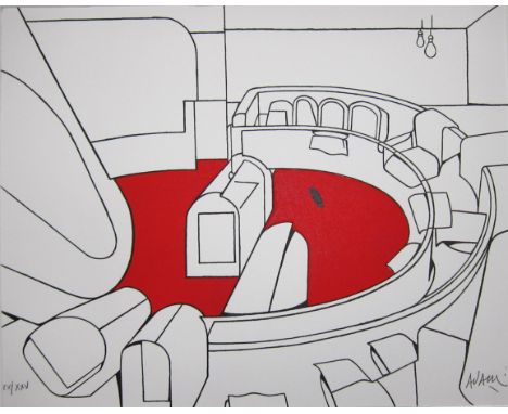 VALERIO ADAMI [1935-].  Untitled, 1971.  lithograph, edition of 125, artist's proof.  signed in pencil.  49 x 60 cm [sheet si