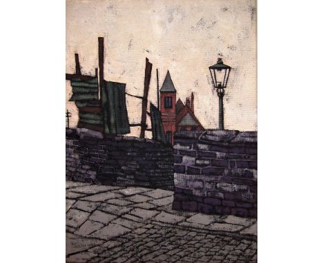STUART WALTON [1933 -].  Leeds, c.1970.  oil on canvas board.  signed.  63 x 46 cm [overall including frame 77 x 60 cm].  Pro
