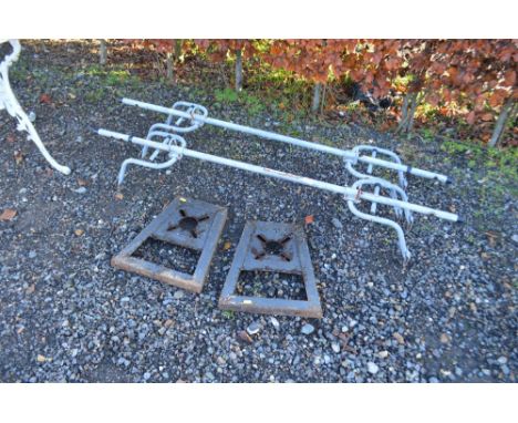 A pair of caravan winter wheels and a pair of ladder racks