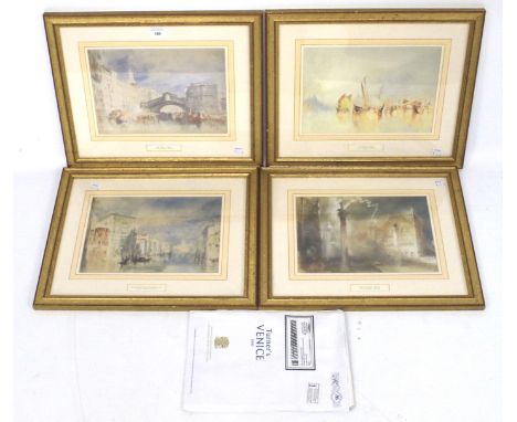 A set of four limited edition J M W Turner prints. Produced by the national galleries of Scotland, all framed and glazed, 30c