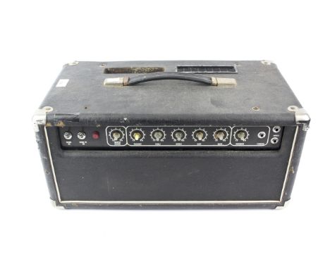 A vintage Flight Dual Drive 100w valve guitar amp. With single hand to top, L53cm x D29cm x H25cm