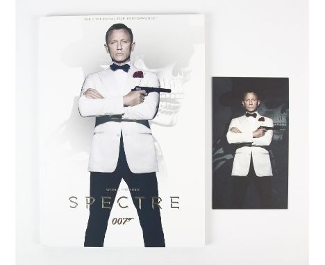 James Bond Spectre (2015) World Premiere Souvenir brochure, numbered, and a ticket for the event (2). 