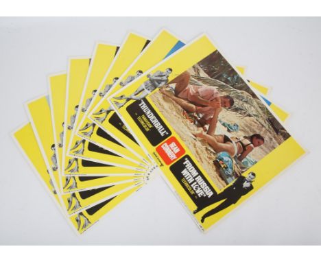 James Bond Thunderball / From Russia with Love (R-1968) Set of 8 US Lobby cards, flat, 11 x 14 inches (8). 