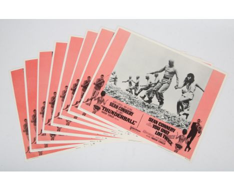 James Bond Thunderball / You Only Live Twice (R-1971) Set of 8 US Lobby cards, flat, 11 x 14 inches (8). 