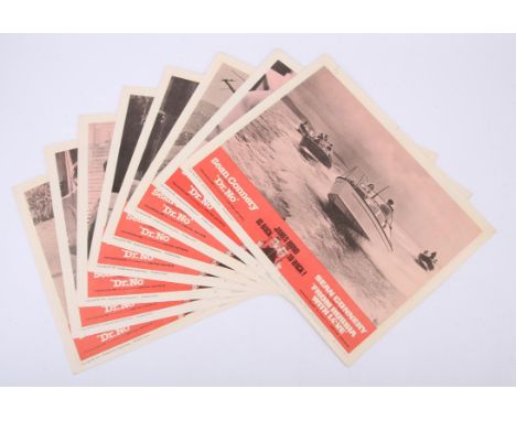 James Bond Dr. No / From Russia with Love (R-1965) Set of 8 US Lobby cards, flat, 11 x 14 inches (8). 
