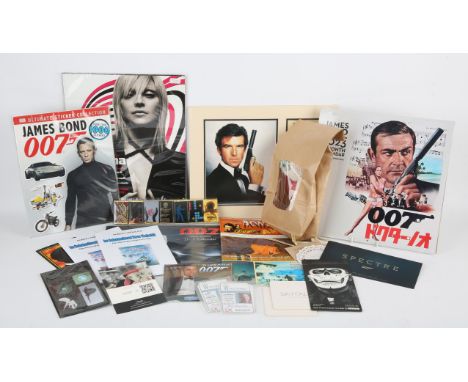 James Bond - Promotional material including Sticker collection, Skyfall lounge coasters, Q's laptop stickers, calendar, Spect
