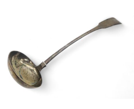 A William IV Scottish silver soup ladle, by Robert Keay &amp; Sons, Edinburgh 1839, in the fiddle pattern, 34cm, 229gms Condi