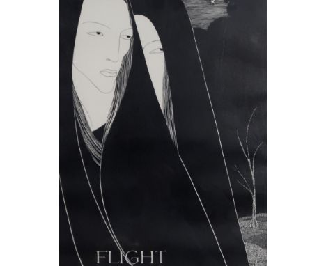 HANNAH FRANK (SCOTTISH 1908-2008) &nbsp;FLIGHT &nbsp;Lithograph, signed lower left, dated 1939, 32.5 x 25cm &nbsp;&nbsp; Cond