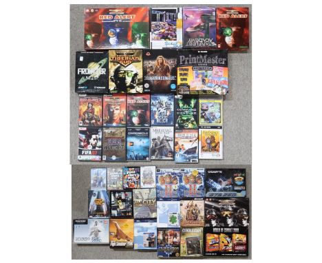 A large quantity of vintage PC games, including Age of Empires, Age of Empires II: The Age of Kings, Grand Theft Auto 1, 2, 3