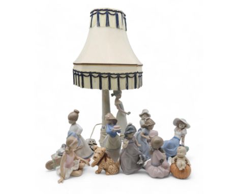 A collection of mainly Nao figures, a lamp and other figures Condition Report:Available upon request