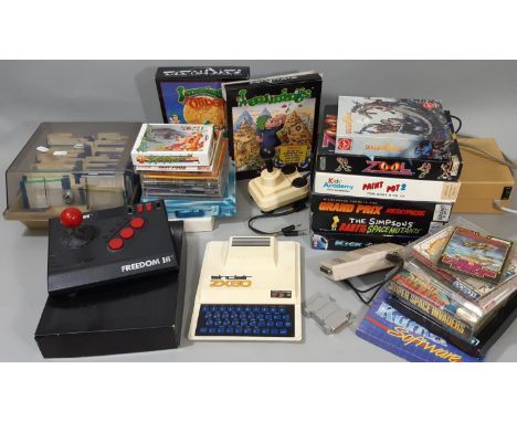 Collection of vintage electronic games including a Sinclair ZX80 (untested, unit only, no leads or instructions), Commodore A