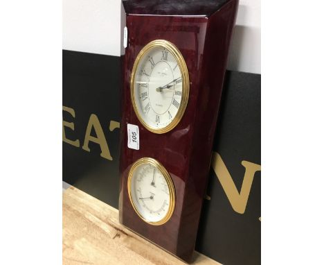 CLOCK, THERMOMETER & HYGROMETER ON MOUNT