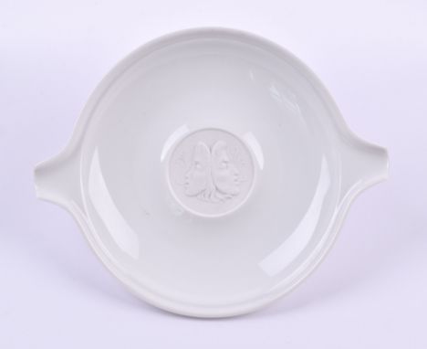 Aschenbecher KPM Arkadiablaue Szeptermarke, 1.Wahl, 15 cm x 12 cmAshtray KPm Arkadiablue scepter mark, 1st choice, 15 cm x 12