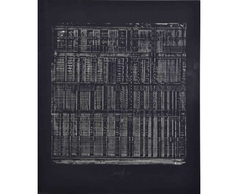 Heinz MACK (1931)"Ohne Titel"Grafik- Siebdruck auf Papier, 60 cm x 50 cm,unten mittig handsigniert und datiert 73, links unte