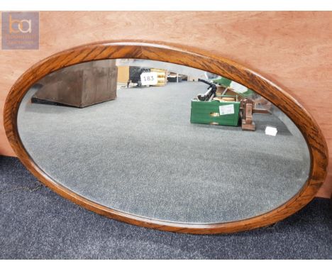 OAK OVAL MIRROR 