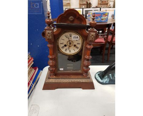 ANTIQUE J.UNGHANS CLOCK WITH KEY AND PENDULUM 