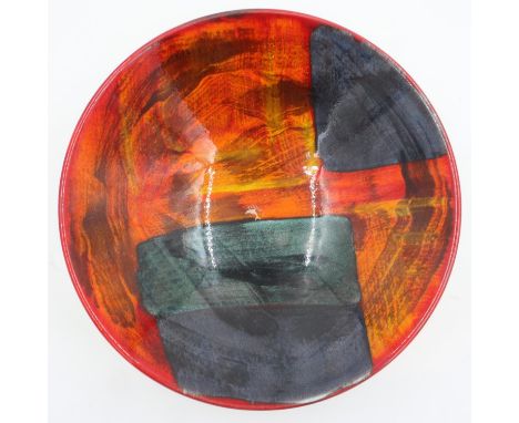 Poole Pottery large charger, D: 34 cm. Not available for in-house P&amp;P 