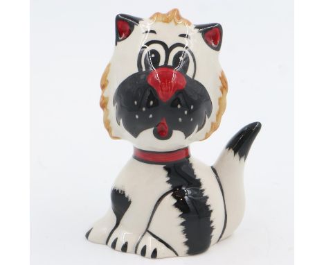 Lorna Bailey cat, Ethan, signed in red, no cracks or chips, H: 12 cm. UK P&amp;P Group 1 (£16+VAT for the first lot and £2+VA