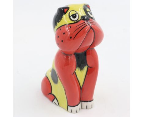 Lorna Bailey bulldog, Butch, signed in blue, H: 11 cm, no chips cracks or visible damages. UK P&amp;P Group 1 (£16+VAT for th