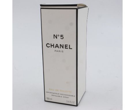 100ml bottle of Chanel No. 5 Eau De Toilette, unopened. UK P&amp;P Group 1 (£16+VAT for the first lot and £2+VAT for subseque